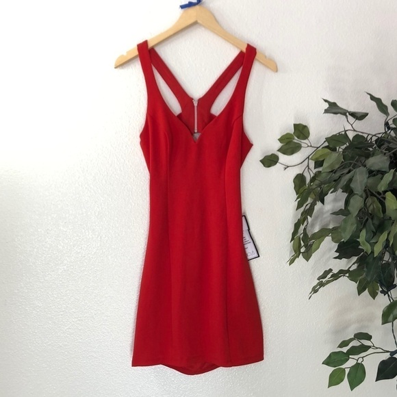 NWT B. Darlin Red Cutout Dress - Picture 1 of 8
